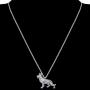 DOWAY Antique Rose Gold/Silver Plated Sweet German Shepherd Necklace Pet Dog Pendant Novelty Metal Jewelry for Women Girls Charm Party Gift
