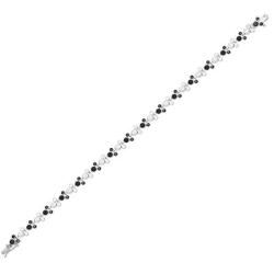 Disney Mickey Mouse Jewelry for Women and Girls, Sterling Silver Cubic Zirconia Tennis Bracelet,