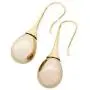 RIAH FASHION Simulated Pearl Hypoallergenic Real Silver & 14K Gold Plated Earrings - Oversized Faux Pearl Round Bead Classic Leverback Drop, Teardrop