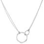KLKE Personalized Choker Necklaces for Women Jewelry Gold Dainty Double Circle Pendant Necklace Friendship Jewelry Womens Day Gifts Birthday