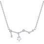 VIKI LYNN 925 Sterling Silver Created Opal Zodiac Necklace