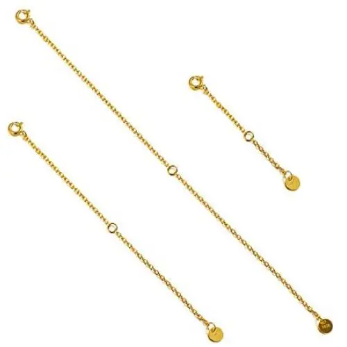 LONAGO 3 Pieces 925 Sterling Silver Necklace Extender Chain Bracelet Anklet Extension Set Adjustable Length, 2''+4''+6'' LONAGO 3 Pieces 925 Sterling Silver Necklace Extender Chain Bracelet Anklet Extension Set Adjustable Length, 2''+4''+6''