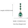 Scarlvambo Wedding Dangle Earrings Chandelier Womens Austrian Crystal Pierced Gold-Tone Emerald Color