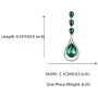 Scarlvambo Wedding Dangle Earrings Chandelier Womens Austrian Crystal Pierced Gold-Tone Emerald Color Scarlvambo Wedding Dangle Earrings Chandelier Womens Austrian Crystal Pierced Gold-Tone Emerald Color