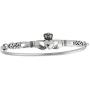 FashionJunkie4Life 925 Sterling Silver Irish Claddagh Celtic Knot Bangle Bracelet