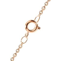 Disney Beauty and the Beast Pink Gold Over Sterling Silver Enchanted Rose Cubic Zirconia Necklace 18''
