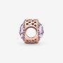 Sparkling Lavender Charm with Rose Gold-plated