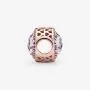 Sparkling Lavender Charm with Rose Gold-plated