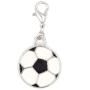 Its All About...You! Enamel Soccer Ball Clip on Charm Perfect for Necklaces and Bracelets 99M