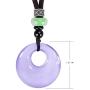 Sumray Natural Ice Chalcedony Safty Buckle Pendant Jade Necklace Pendant Jewelry Pendant