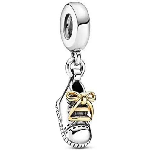 PANDORA Baby Shoe 925 Sterling Silver Dangle Charm - 799075C00 PANDORA Baby Shoe 925 Sterling Silver Dangle Charm - 799075C00