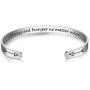 ❤Gift For Mothers Day❤WingLoveLemonmini Inspiring Stainless Steel Cuff Bracelet Carved Spell Cuff Bracelet Friendship Bracelet Personalized Christmas Gift Friendship Gift Inspirational Gift for Women for girls for boy