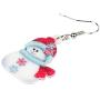 NEWEI Cute Acrylic Cartoon Christmas Snowman Earrings Drop Dangle Decoration Costumes Jewelry for Women Girls Gift New Year