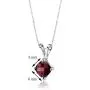 14 Karat White Gold Cushion Cut 1.00 Carats Garnet Pendant 14 Karat White Gold Cushion Cut 1.00 Carats Garnet Pendant