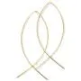 Altitude Boutique Upside Down Open Hoop Earrings - Lightweight Hypoallergenic Wire Dangle Drop Threader Earrings in Gold, Rose Gold, or Silver | Delicate Jewelry