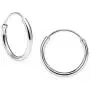 SILVERLINE JEWELRY Sterling Silver 12mm Thin Endless Infinity Sleeper Small Hoop Earrings for Cartilage, Nose, Lips Assorted Colors SILVERLINE JEWELRY Sterling Silver 12mm Thin Endless Infinity Sleeper Small Hoop Earrings for Cartilage, Nose, Lips Assorted Colors