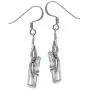 Silvershake 3.1ct. Genuine Blue Aquamarine 925 Sterling Silver Swirl and Spiral Dangle Hook Earrings Silvershake 3.1ct. Genuine Blue Aquamarine 925 Sterling Silver Swirl and Spiral Dangle Hook Earrings