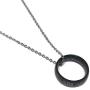 Islam Necklace Shahadah Arabic Calligraphy with Metal Chain AMN-215 Round Shape Ring Pendant Muslim Fashion Jewelry Eid Ramadan Gift