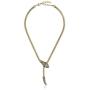 superchic jewelry Vivid Gold Snake Necklace Hand Set with Emerald Oval Shape Rhinestone Eyes (Gold Plating)
