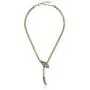 superchic jewelry Vivid Gold Snake Necklace Hand Set with Emerald Oval Shape Rhinestone Eyes (Gold Plating)
