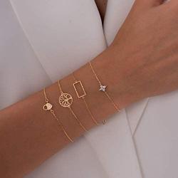 GELIN 14k Solid Gold Tree of Life Link Chain Adjustable Bracelet for Women