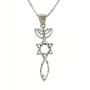 AJDesign Sterling Silver Messianic Seal Pendant Spiritual Religious Jewelry Grafted Necklace Pendant with Chain