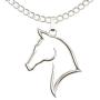 Happy Kisses Horse Necklace – Horse Gift for Horseback Riders – Cute Outline Pendant for Women & Girls - Sweet Message Card