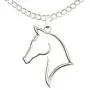 Happy Kisses Horse Necklace – Horse Gift for Horseback Riders – Cute Outline Pendant for Women & Girls - Sweet Message Card