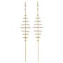 Fashion Irregular Long Tassel Leaf Earrings Long Fringe Chain Crystal CZ Drop Dangle Earrings for Women Girls