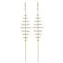 Fashion Irregular Long Tassel Leaf Earrings Long Fringe Chain Crystal CZ Drop Dangle Earrings for Women Girls