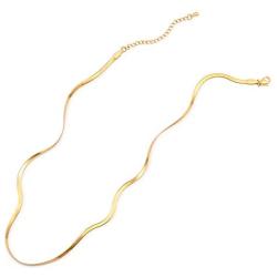 18k Gold Snake Chain Satellite Chain Necklace for Women Cuban Link Rope Chain Box Chain Chunky Necklace Moon Star Charms Toggle Unisex Fashion Jewelry