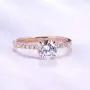 HAFEEZ CENTER 14K Solid Gold Demi Comfort Fit 1ct D-E Color Round Brilliant Cut Moissanite Engagement Ring HAFEEZ CENTER 14K Solid Gold Demi Comfort Fit 1ct D-E Color Round Brilliant Cut Moissanite Engagement Ring