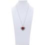 Controse Womens Silver-Toned Stainless Steel - Guarded Heart Necklace with Pendant 28''