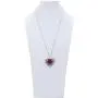 Controse Womens Silver-Toned Stainless Steel - Guarded Heart Necklace with Pendant 28'' Controse Womens Silver-Toned Stainless Steel - Guarded Heart Necklace with Pendant 28''