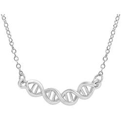 MANZHEN Infinity Spiral DNA Double Helix Chemistry Science Necklace Molecule Pendant Necklace