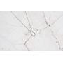 La Menagerie Bee Silver Origami Jewelry - Silver Geometric Chain Necklace – 925 Sterling Plated Silver Necklace for Women & Girls – Stylish Bee Pendant Necklace