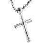 HZMAN Baseball Cross Sports Pendant Stainless Steel Baseball Bat Cross Necklace, Large and Small