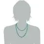 Jane Stone Funky Oval Shape Necklace Turquoise Double Strand
