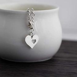 Sterling Silver Remembrance Charm Bracelet • Missing You, A Piece of My Heart is in Heaven • Gift for Loss of Loved One