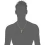Cupimatch Mens Stainless Steel Religious Bible Lords Prayer Cross Pendant Necklace, 22'' Chain