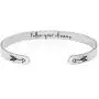 jolliz Inspirational Bracelets for Women- Silver Mantra Bangle Cuff Jewelry- Motivational Gift for Her- Stainless Steel Motivational Engraved Quote Bracelet