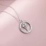 WINNICACA Sterling Silver Nurse Themed Necklace Caduceus & Stethoscope Necklace Nurse Gifts for Women Doctor Graduation Medical Student Women Girls