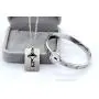 Uloveido Rose Gold Plated Titanium Matching Puzzle Couple Heart Lock Bracelet and Key Pendant Necklace for Men and Women Uloveido Rose Gold Plated Titanium Matching Puzzle Couple Heart Lock Bracelet and Key Pendant Necklace for Men and Women