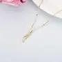 14K Solid Gold Diamond Necklace for Women, Gold''Soulmate'' Diamond Pendant Necklace Fine Jewelry Gift for Her, Wife, Mom 18 inch (Adjustable Length)