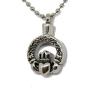 Lauren Annabelle Studio Cremation Jewelry Claddagh in Circle Irish Celtic Urn Stainless Steel Ashes Pendant Necklace Men Women