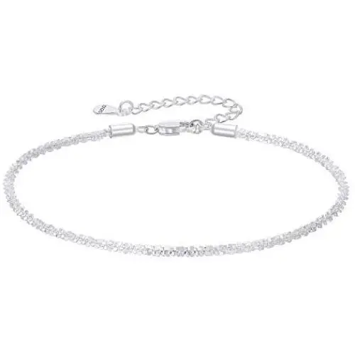EGOO&YAMEE 925 Sterling Silver Layered Chain Bracelets Dainty Handmade Adjustable Silver Bracelets Charm Silver Double Stranded Bracelets for Women Girls EGOO&YAMEE 925 Sterling Silver Layered Chain Bracelets Dainty Handmade Adjustable Silver Bracelets Charm Silver Double Stranded Bracelets for Women Girls