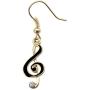 Fusamk Fashion Alloy Music Note Dangle Drop Earrings