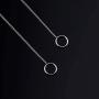 VU100 Dainty Threader Earrings for Women Teen Girls, Stainless Steel Hypoallergenic for Sensitive Ears, Long Chain Piercing Dangle Arrow, Spike, Cone Earrings Gifts