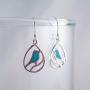 Boma Jewelry Sterling Silver Bird Teardrop Inlay Earrings