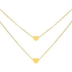 Makone Heart Necklace Gold 18k Layered Choker Necklace Gift for Women Girls Necklace Adjustable Layering Jewelry Set